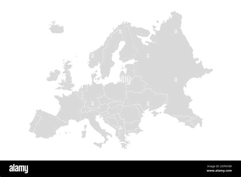 Detailed Map Of Europe Cut Out Stock Images And Pictures Alamy
