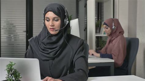 Professional Arab Woman In Black Hijab Stock Footage Sbv 321216671