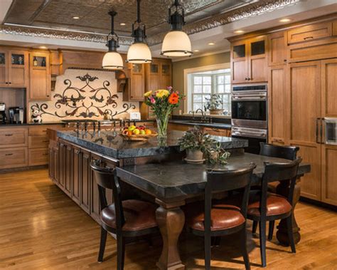 If you plan on using your island for meal prep, find a kitchen island height that is comfortable for chopping vegetables, kneading bread, or whatever meals you plan on making. Table Height Island Home Design Ideas, Pictures, Remodel ...