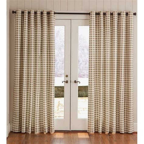 Plow And Hearth Plaid Room Darkening Thermal Grommet Curtain Panels