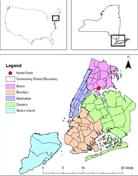 map of the five boroughs of new york city and their community district download scientific