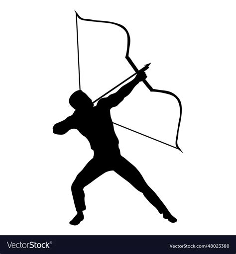 Classic Archer Silhouette Royalty Free Vector Image