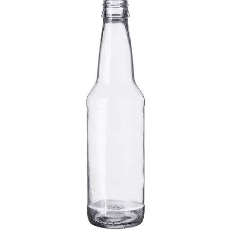 12 Oz 355 Ml Clear Glass Long Neck Beer Bottle Twist Off Crown 26