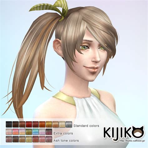 Kijiko Sims Side Ponytail Hairstyle Sims 4 Hairs Googl