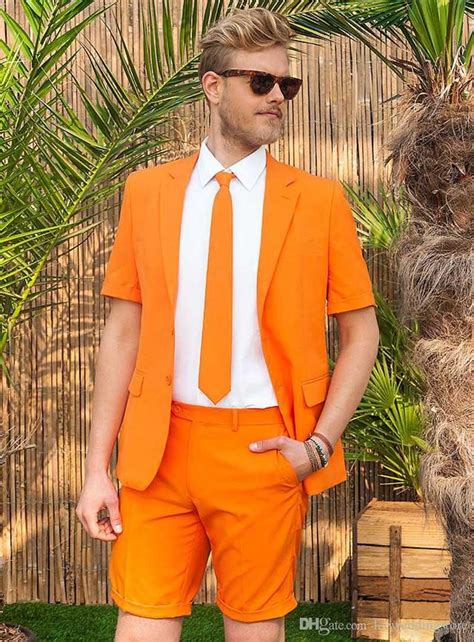 Mens Suits Orange Wedding Suits Bridegroom Costume Pour Hommes Custom