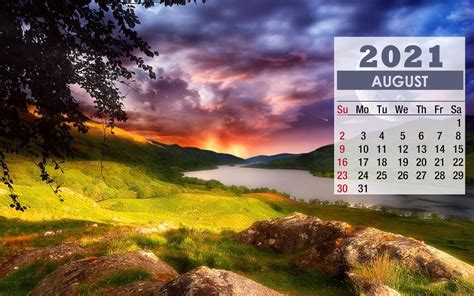 August 2021 Calendar Nature Wallpaper 72188 Baltana