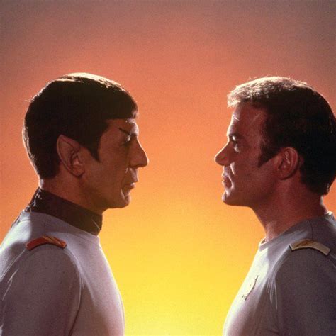 Mr Spock Leonard Nimoy And Admiral Kirk William Shatner In Star