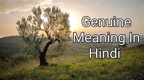 Genuine Meaning In Hindi Genuine का मीनिंग क्या है