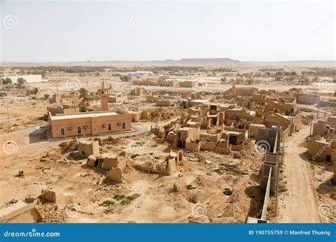View Of The Small Village Raghba With The Abandoned Mud Houses In The