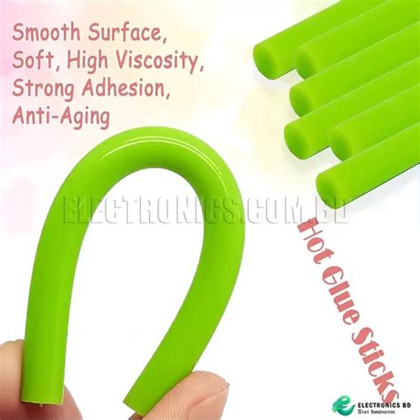 Light Green Hot Glue Sticks For Glue Gun 7mm X 100mm