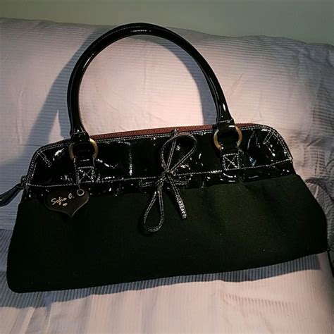 Sofia C Bags Euc Dark Green Sofia C Leather Wool Handbag Poshmark