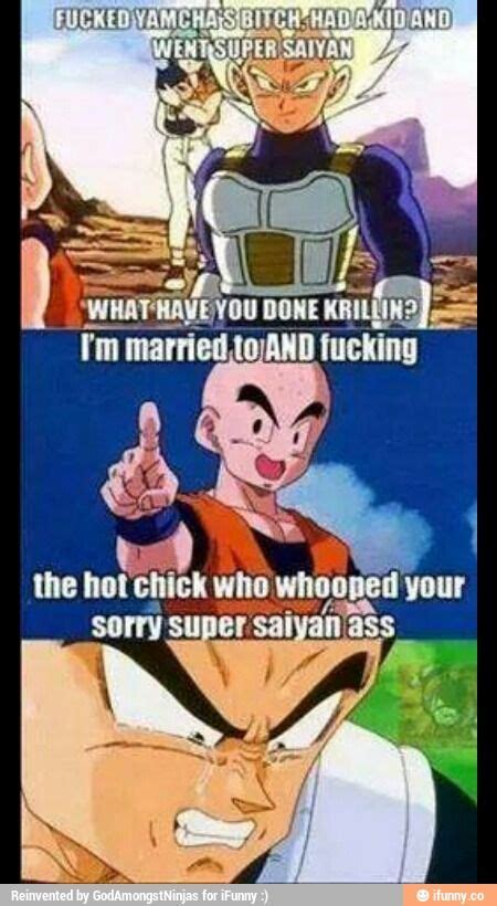 Read krillin from the story dragon ball z memes by zenrock12 (~•doppelgängers•~) with 1,287 reads. Krillin owns Vegeta | Dragon ball super funny, Dragon ball ...