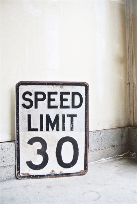 Sale Vintage Embossed Speed Limit Sign Speed Limit Sign 30 Etsy