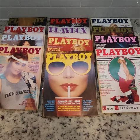 Vintage Playboy Magazine Full Year Complete Set Issues With