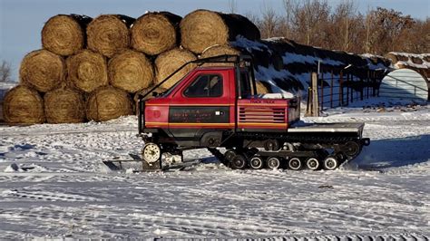 1989 Asv 2800 Track Truck With Skis Youtube