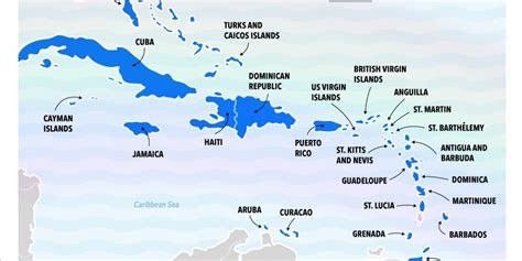 This Map Shows Our Ranking Of The Best Caribbean Islands Barefoot