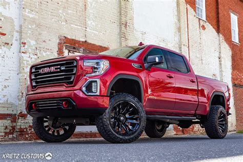 Lifted 2019 Gmc Sierra 1500 At4 With 22×12 Fuel Blitz Wheels And 4 Inch