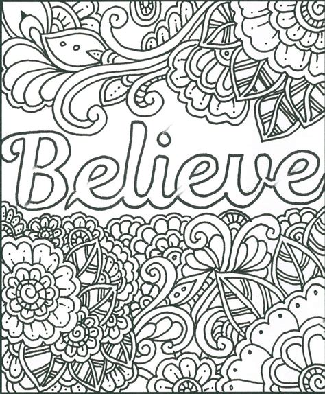 Free Printable Believe Coloring Pages