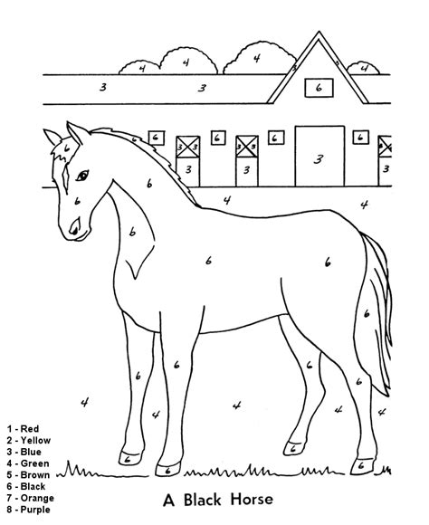 Color By Number Coloring Page Easy Beginner Follow The Color