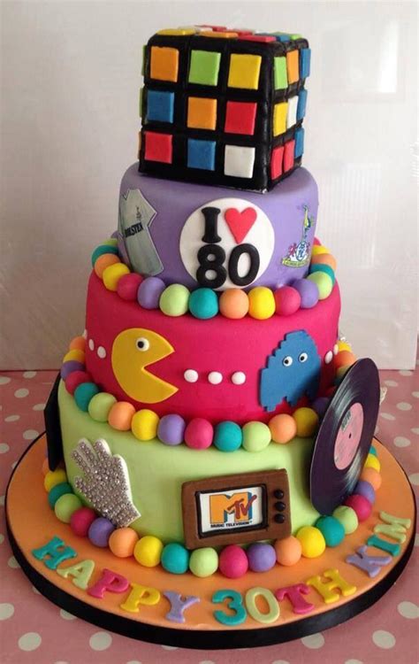 We have birthday cakes for every age & occasion. 80s cake love it! | 40th birthday cakes, Cake, Party cakes