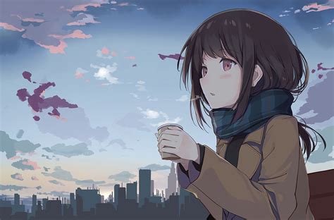 800x480 Anime Girl Cold Days 800x480 Resolution Hd 4k Wallpapers