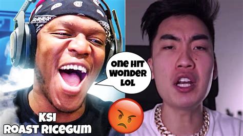 ricegum reacts to ksi “responding to ricegum” very angry youtube