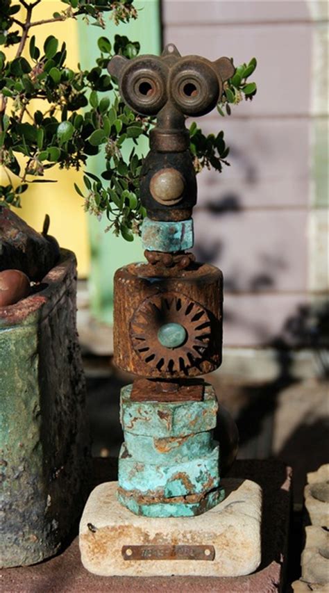 Rusty Junk Sculptures I Make As Garden Focalpoints
