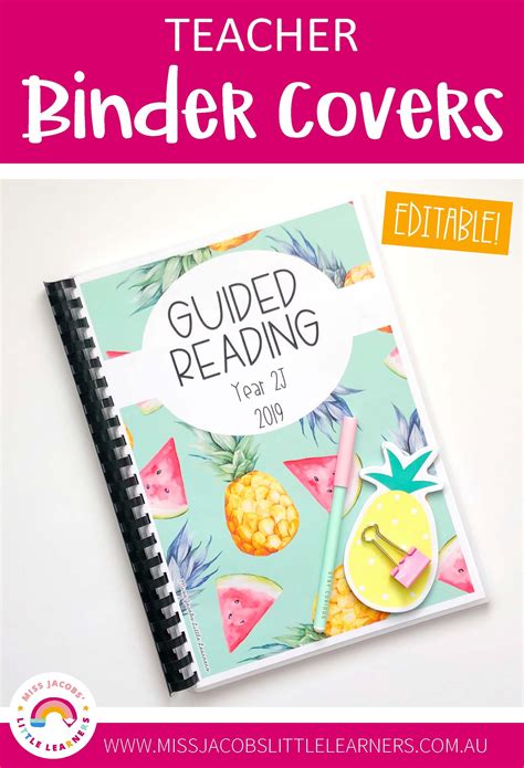 Editable Teacher Binder Cover Set Teacher Binder Covers Teacher