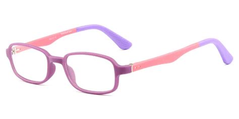 Wt036 Rectangle Purple Eyeglasses Frames Leoptique