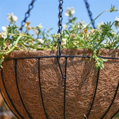 Outdoor Wired Hanging Basket Planter Black Country Metalworks