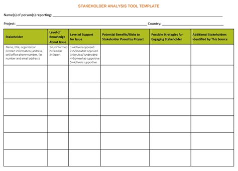 Maybe you would like to learn more about one of these? Stakeholder Analysis Excel Template Free Download 2019 ...
