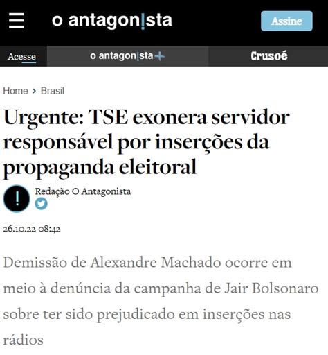 Saul Christos On Twitter Tse Acaba De Exonerar Alexandre Gomes