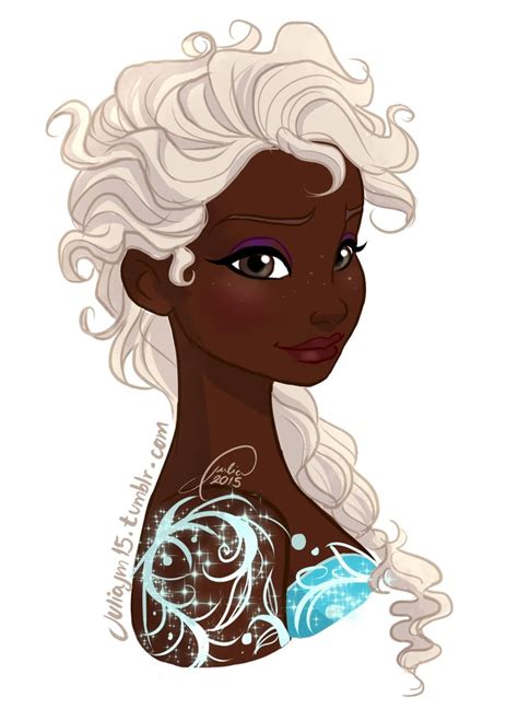 Black Elsa With Blond Hair Disney Princesses Of Different Races