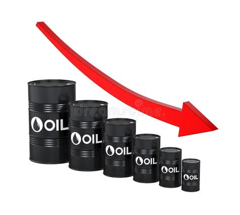 Oil Price Down 3d Rendering Stock Illustration Illustration Of Price