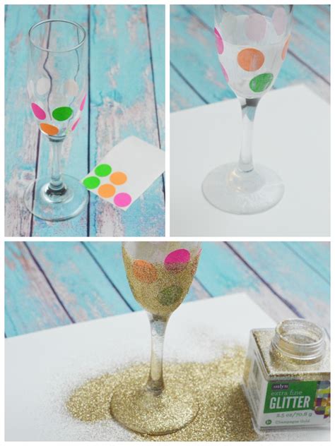 Diy Polka Dot Glitter Wine Glasses Busy Being Jennifer