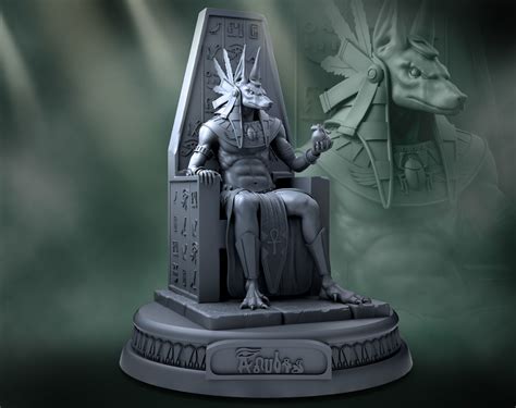 Anubis Egyptian King Statue 3d Model 3d Printable Cgtrader