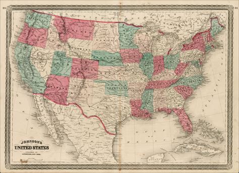 Johnsons United States Barry Lawrence Ruderman Antique Maps Inc