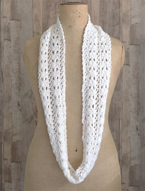 Knitting Pattern Lace Scarf Simple Knit Pattern Infinity Scarf Instant