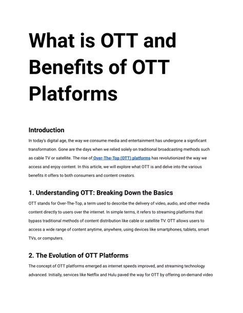 Ppt What Is Ott And Benefits Of Ott Platforms Powerpoint Presentation