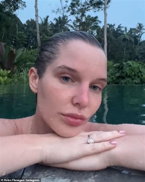 Helen Flanagan Bares All For A Refreshing Swim In An Outdoor Pool Offering A Glimpse Into Her
