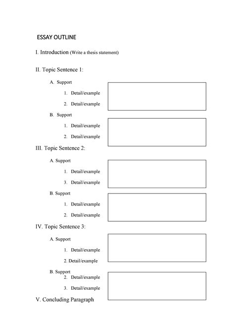 Thesis And Outline Template