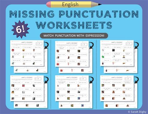 6 Double Sided Missing Punctuation Worksheets English Punctuation