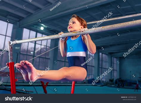 Beautiful Little Girl Engaged Sports Gymnastics Stock Photo 1257365122