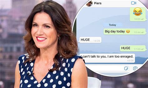 Susanna Reid Jokes That Her Good Morning Britain Co Host Piers Morgan Is Barely Speaking To Her