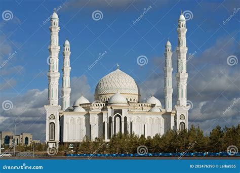 Hazrat Sultan Mosque Mosque In Nur Sultan Kazakhstan Editorial Image