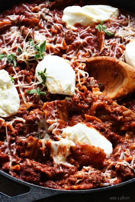Skillet Lasagna Recipe Add A Pinch