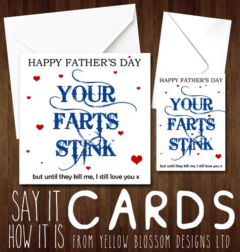 Fathers Day Birthday Greetings Card Farts Stink Dad Hilarious Humour Cheeky Joke Ebay