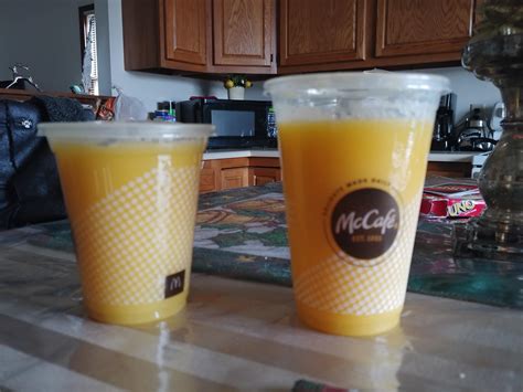 Mcdonalds Small And Medium Orange Juice Mildlyinfuriating