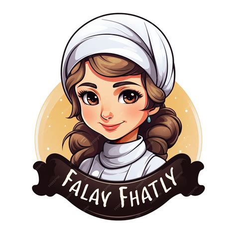 Premium Ai Image Vector Cute Muslim Hijab Girl Chef Bakery Logo