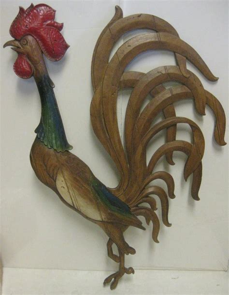 60s vintage sexton large metal rooster wall hanger 1787783945